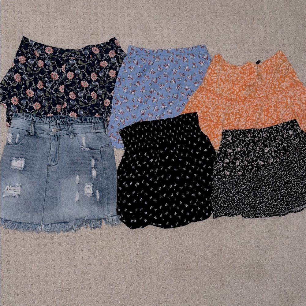 Lot of six girls skirts size 10-12